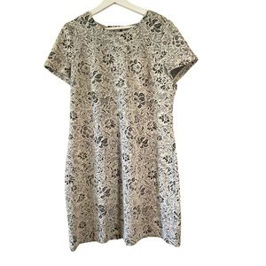 NWT Calvin Klein Women’s Size 14 dress floral black/ivory design.